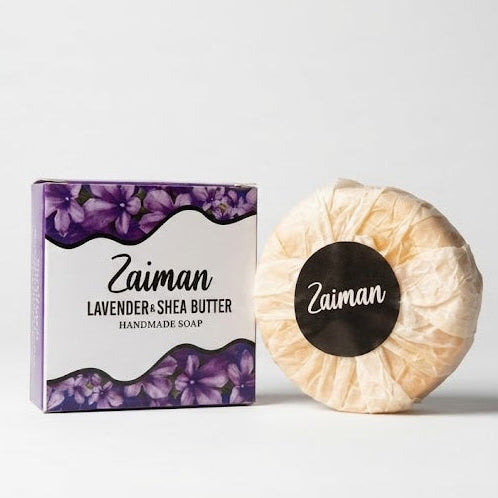 Lavender and shea butter soap bar for soothing and hydrated skin
